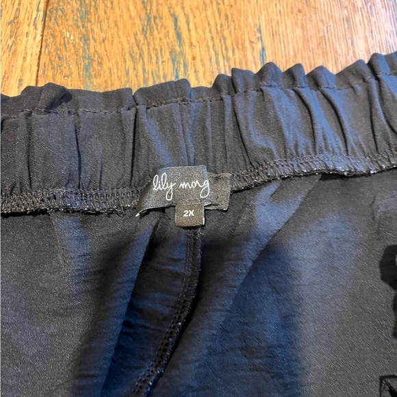 🖤LILY MORGAN – Black Baggies with Tie Waist – Size 2X - Picture 2 of 11